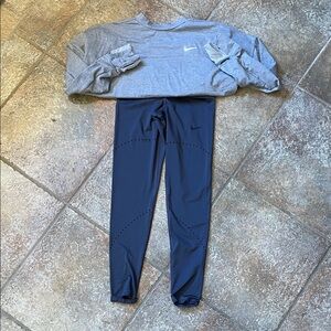 Nike women's running Leggings and running sweatshirt